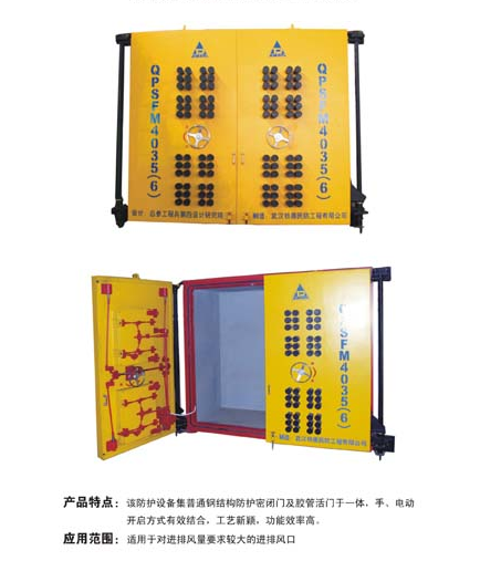 清洁式排风双扇防护密闭门
